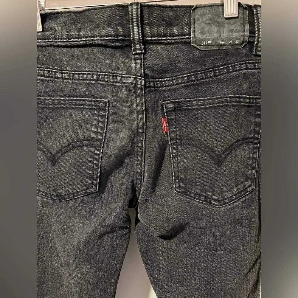 Levis 511 Slim black jeans size 14 reg 27W 27 L - Picture 5 of 6